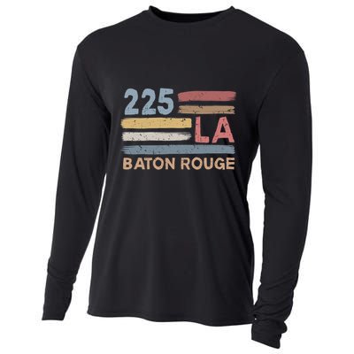 Retro Baton Rouge Area Code 225 Residents State Louisiana Cooling Performance Long Sleeve Crew