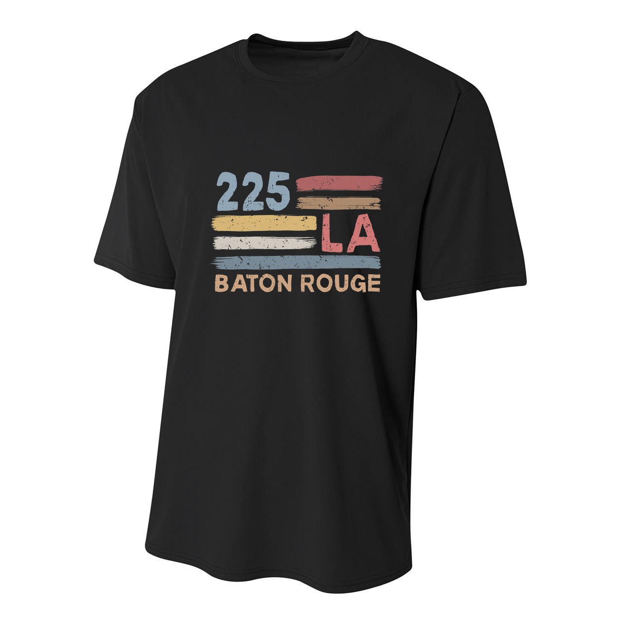 Retro Baton Rouge Area Code 225 Residents State Louisiana Youth Performance Sprint T-Shirt