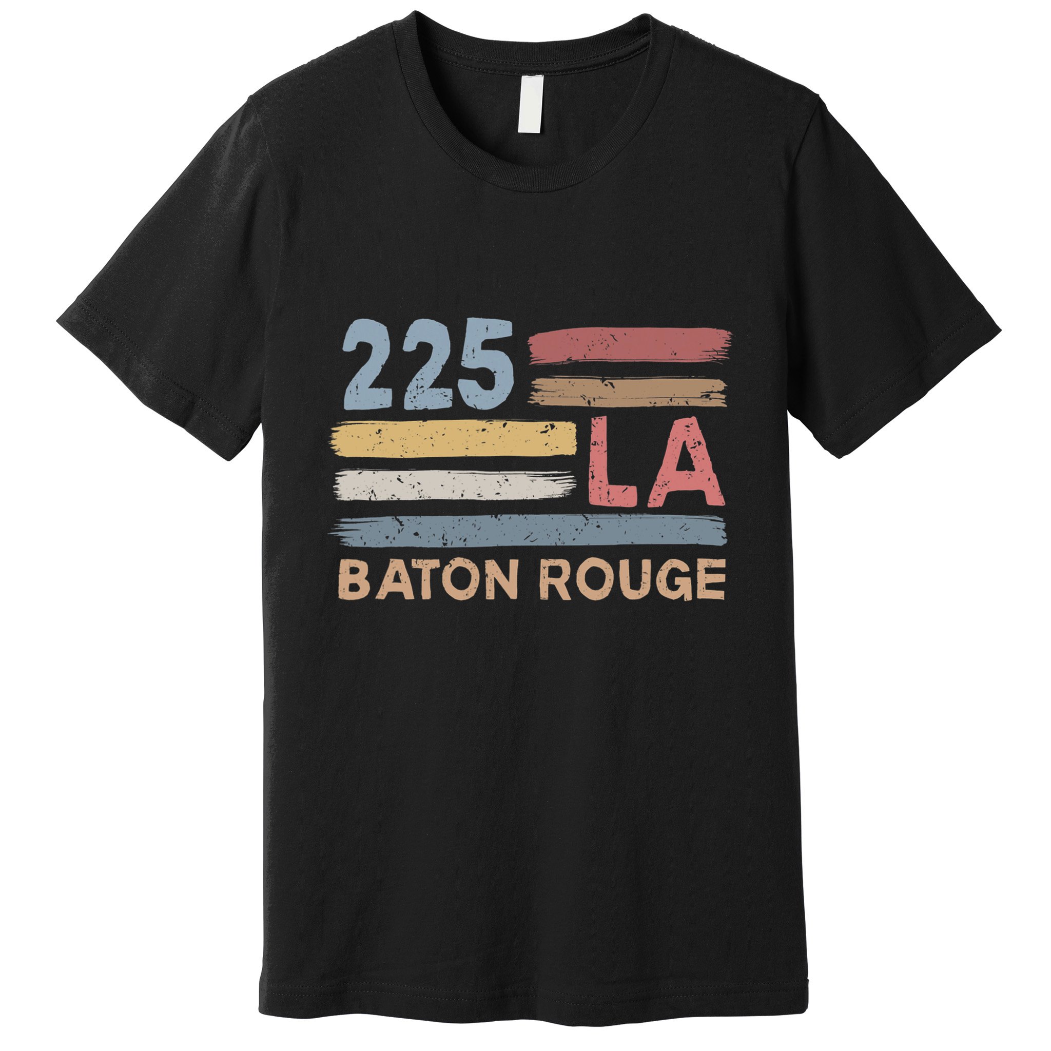 Retro Baton Rouge Area Code 225 Residents State Louisiana Premium T-Shirt