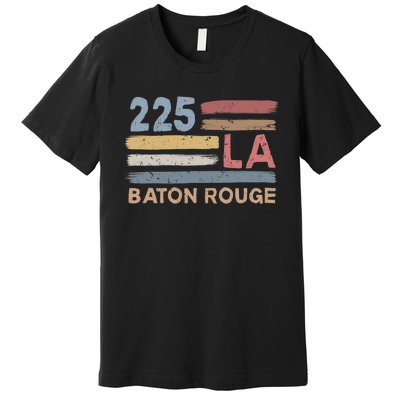 Retro Baton Rouge Area Code 225 Residents State Louisiana Premium T-Shirt