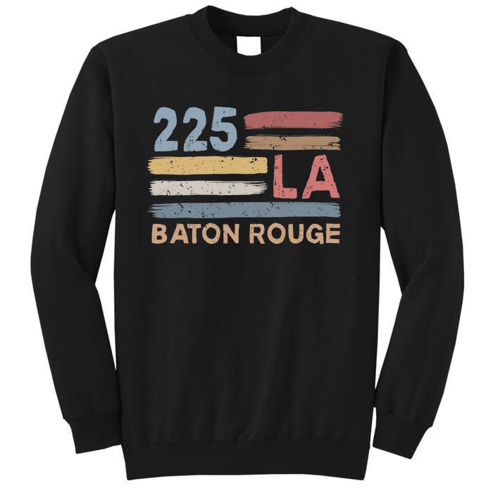 Retro Baton Rouge Area Code 225 Residents State Louisiana Tall Sweatshirt