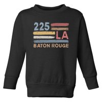 Retro Baton Rouge Area Code 225 Residents State Louisiana Toddler Sweatshirt