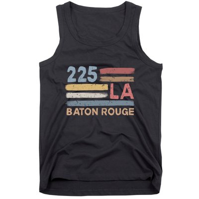 Retro Baton Rouge Area Code 225 Residents State Louisiana Tank Top
