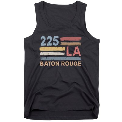 Retro Baton Rouge Area Code 225 Residents State Louisiana Tank Top