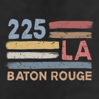 Retro Baton Rouge Area Code 225 Residents State Louisiana Golf Towel