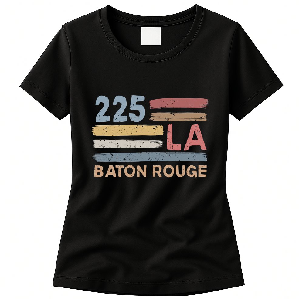Retro Baton Rouge Area Code 225 Residents State Louisiana Womens T-Shirt