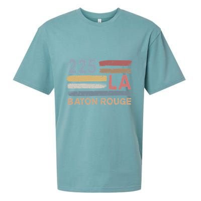 Retro Baton Rouge Area Code 225 Residents State Louisiana Sueded Cloud Jersey T-Shirt