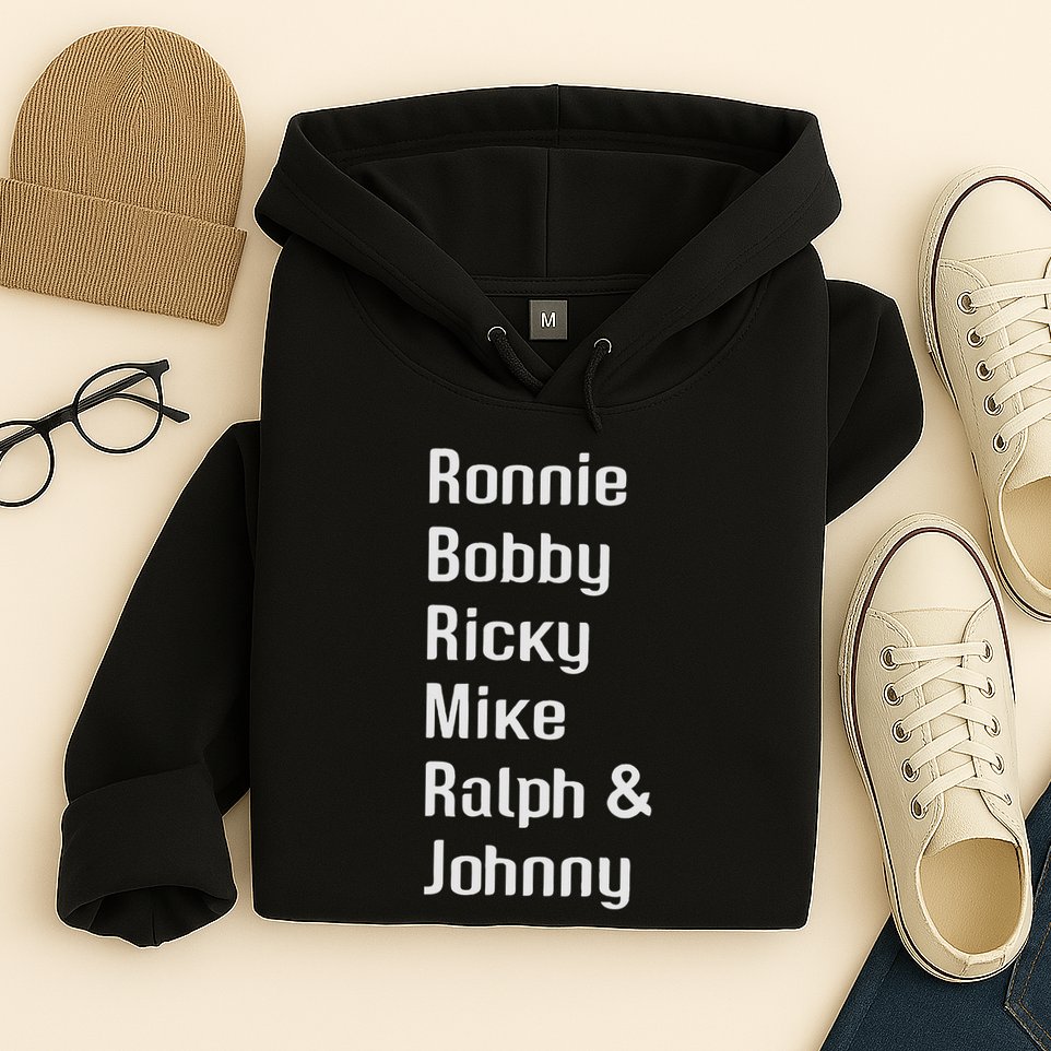 Ronnie Bobby Ricky Mike Ralph And Johnny Retro Vintage Hoodie