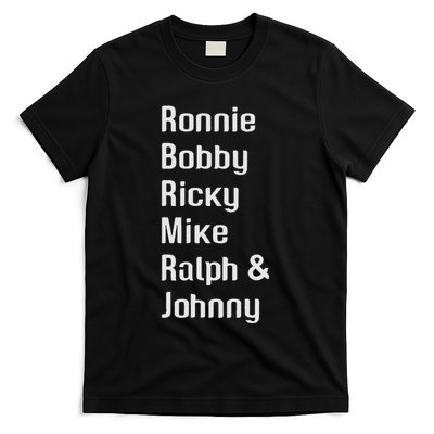 Ronnie Bobby Ricky Mike Ralph And Johnny Retro Vintage T-Shirt