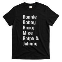 Ronnie Bobby Ricky Mike Ralph And Johnny Retro Vintage T-Shirt