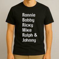 Ronnie Bobby Ricky Mike Ralph And Johnny Retro Vintage T-Shirt