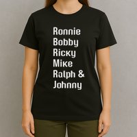 Ronnie Bobby Ricky Mike Ralph And Johnny Retro Vintage T-Shirt