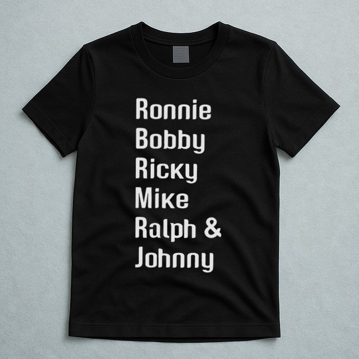 Ronnie Bobby Ricky Mike Ralph And Johnny Retro Vintage T-Shirt