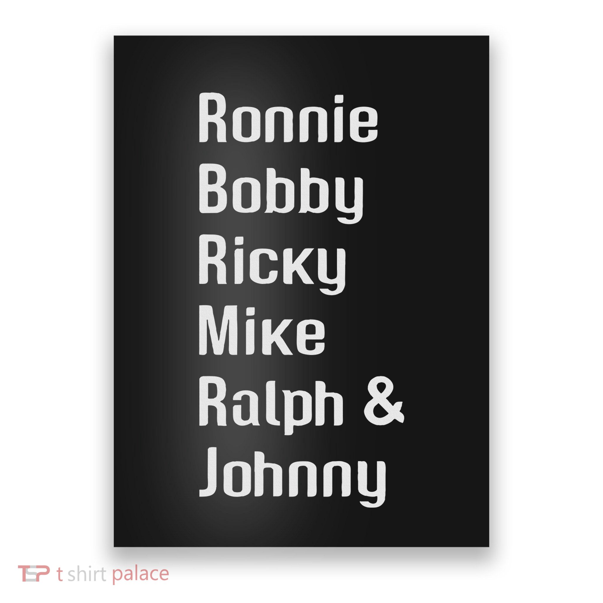 Ronnie Bobby Ricky Mike Ralph And Johnny Retro Vintage Poster