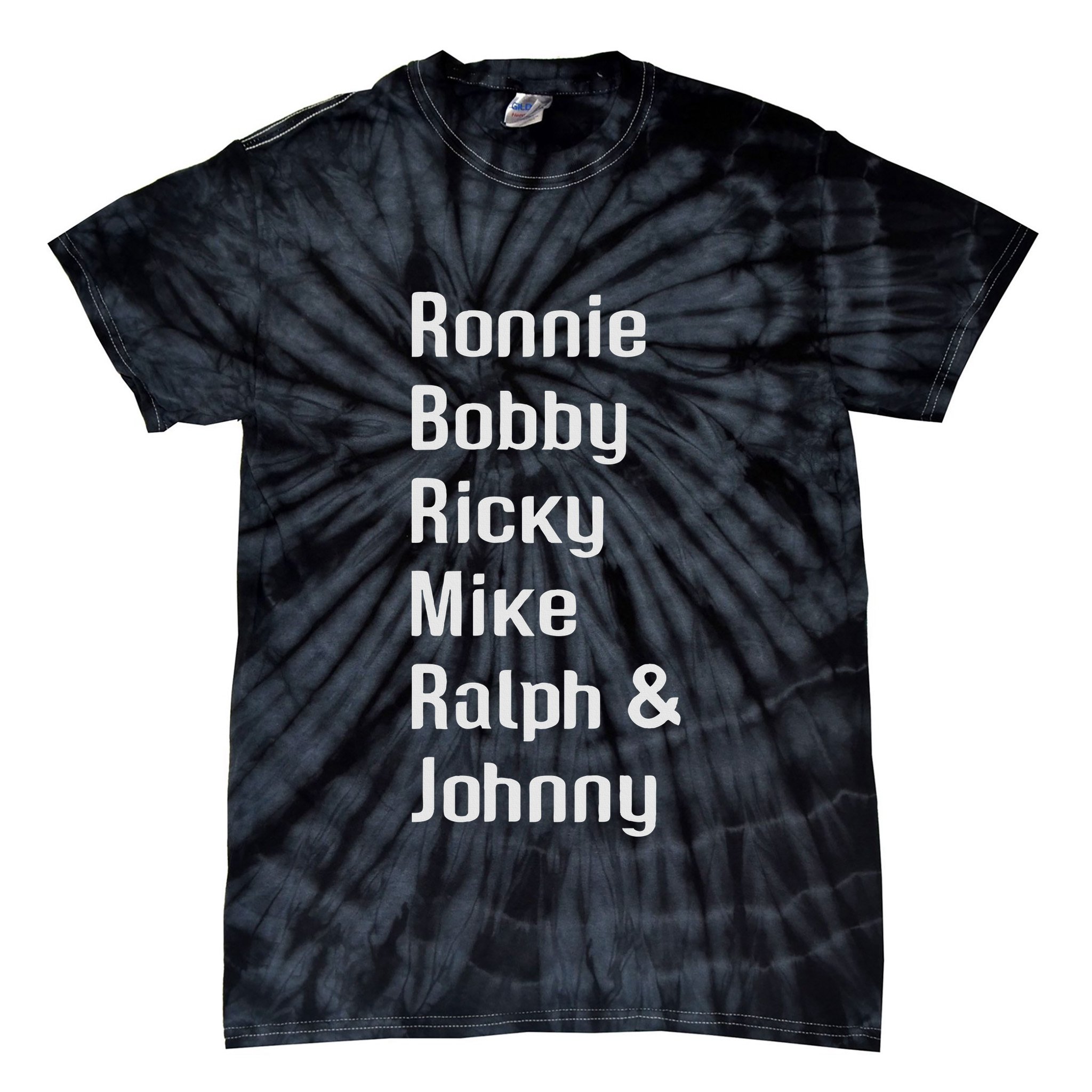 Ronnie Bobby Ricky Mike Ralph And Johnny Retro Vintage Tie-Dye T-Shirt