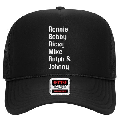 Ronnie Bobby Ricky Mike Ralph And Johnny Retro Vintage Trucker Hat