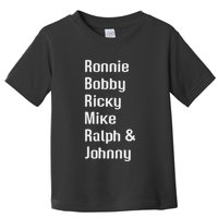 Ronnie Bobby Ricky Mike Ralph And Johnny Retro Vintage Toddler T-Shirt