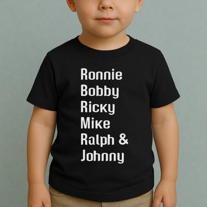 Ronnie Bobby Ricky Mike Ralph And Johnny Retro Vintage Toddler T-Shirt