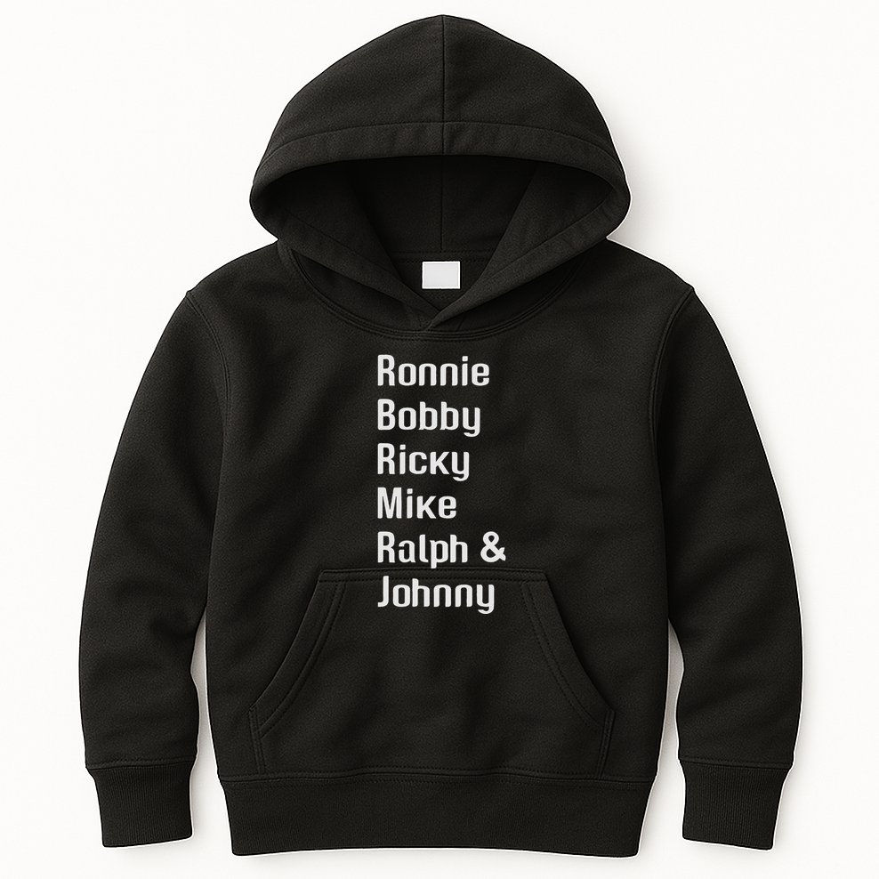 Ronnie Bobby Ricky Mike Ralph And Johnny Retro Vintage Kids Hoodie