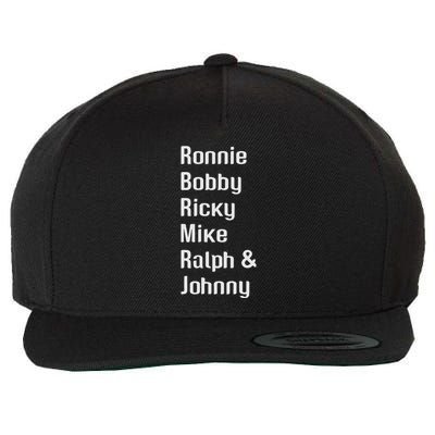 Ronnie Bobby Ricky Mike Ralph And Johnny Retro Vintage Wool Snapback Cap