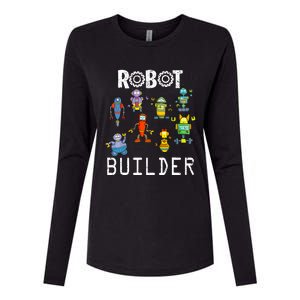 Robot Builder Robotics Engineer Funny Robot Engineering Womens Cotton Relaxed Long Sleeve T-Shirt