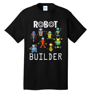 Robot Builder Robotics Engineer Funny Robot Engineering Tall T-Shirt