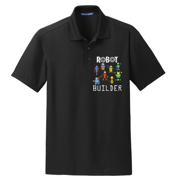 Robot Builder Robotics Engineer Funny Robot Engineering Dry Zone Grid Polo