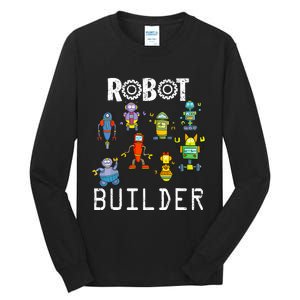 Robot Builder Robotics Engineer Funny Robot Engineering Tall Long Sleeve T-Shirt