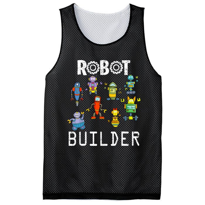 Robot Builder Robotics Engineer Funny Robot Engineering Mesh Reversible Basketball Jersey Tank