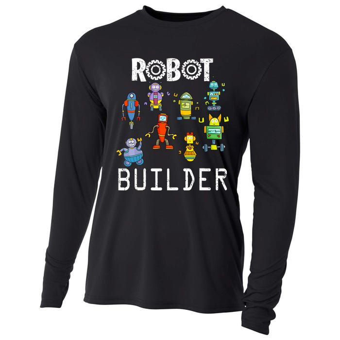 Robot Builder Robotics Engineer Funny Robot Engineering Cooling Performance Long Sleeve Crew