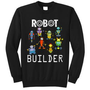 Robot Builder Robotics Engineer Funny Robot Engineering Tall Sweatshirt