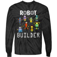 Robot Builder Robotics Engineer Funny Robot Engineering Tie-Dye Long Sleeve Shirt