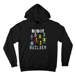 Robot Builder Robotics Engineer Funny Robot Engineering Tall Hoodie