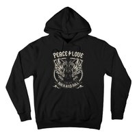 Rock Band Rock Concert Peace Love Rock And Roll Costume Rock Hoodie