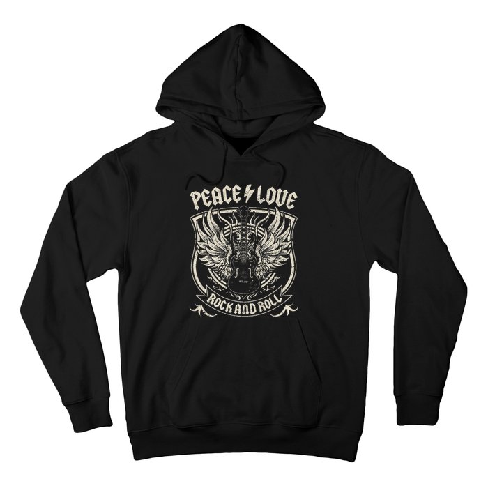 Rock Band Rock Concert Peace Love Rock And Roll Costume Rock Hoodie