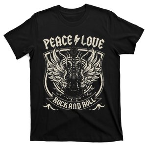 Rock Band Rock Concert Peace Love Rock And Roll Costume Rock T-Shirt