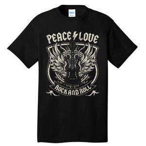 Rock Band Rock Concert Peace Love Rock And Roll Costume Rock Tall T-Shirt