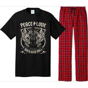 Rock Band Rock Concert Peace Love Rock And Roll Costume Rock Pajama Set