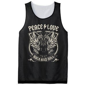 Rock Band Rock Concert Peace Love Rock And Roll Costume Rock Mesh Reversible Basketball Jersey Tank