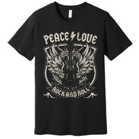 Rock Band Rock Concert Peace Love Rock And Roll Costume Rock Premium T-Shirt