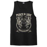 Rock Band Rock Concert Peace Love Rock And Roll Costume Rock PosiCharge Competitor Tank