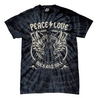 Rock Band Rock Concert Peace Love Rock And Roll Costume Rock Tie-Dye T-Shirt