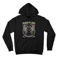 Rock Band Rock Concert Peace Love Rock And Roll Costume Rock Tall Hoodie