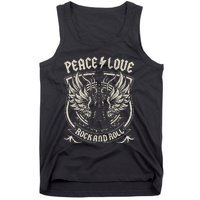 Rock Band Rock Concert Peace Love Rock And Roll Costume Rock Tank Top