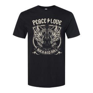 Rock Band Rock Concert Peace Love Rock And Roll Costume Rock Softstyle CVC T-Shirt