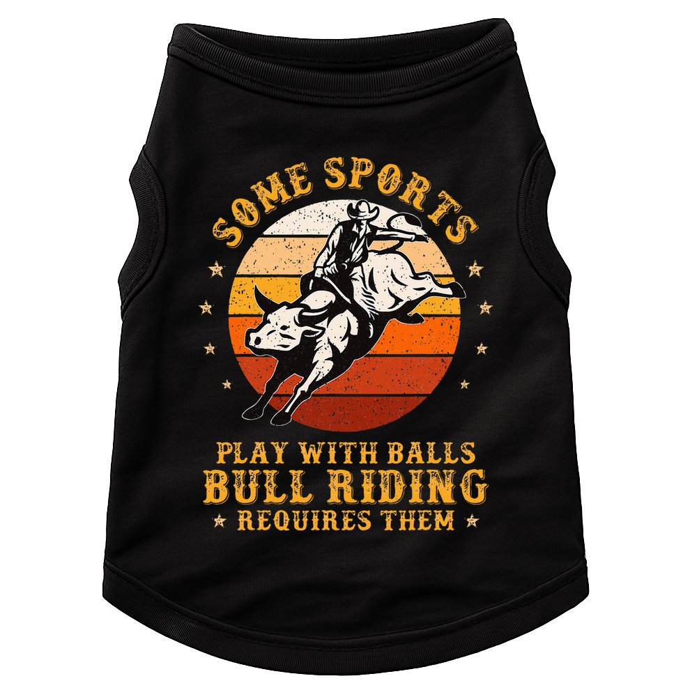 Rodeo Bull Riding Vintage Cowboy Country Ranch Bull Rider Doggie Tank