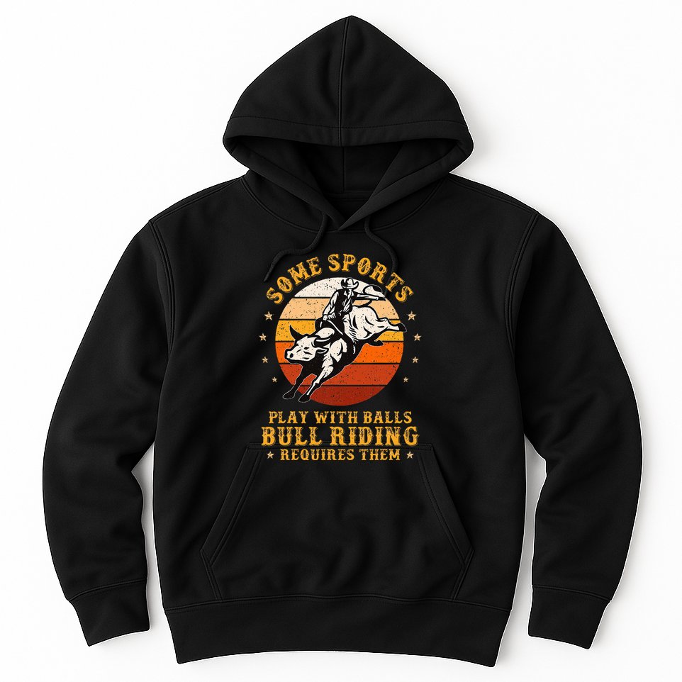 Rodeo Bull Riding Vintage Cowboy Country Ranch Bull Rider Hoodie