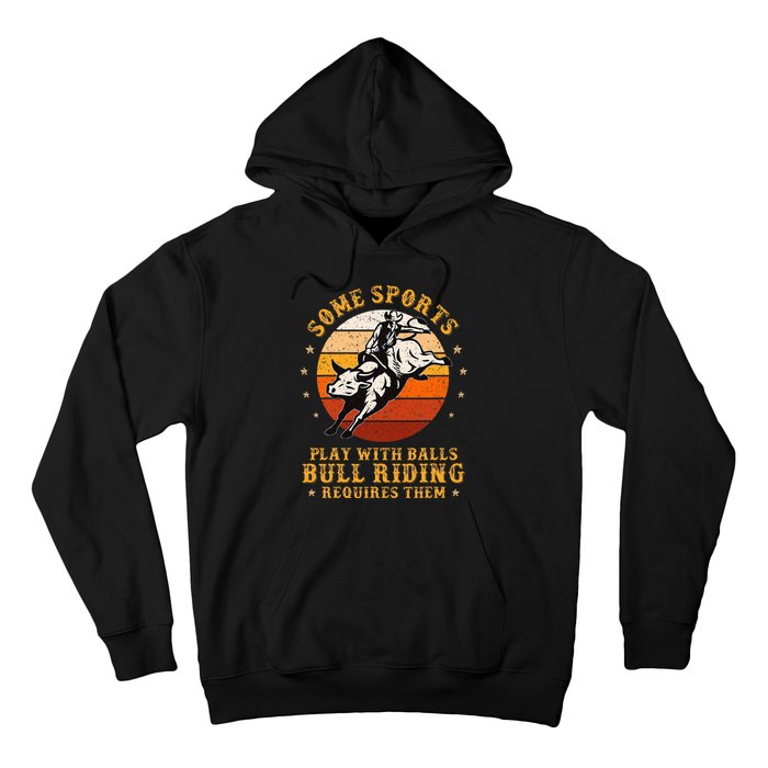 Rodeo Bull Riding Vintage Cowboy Country Ranch Bull Rider Hoodie