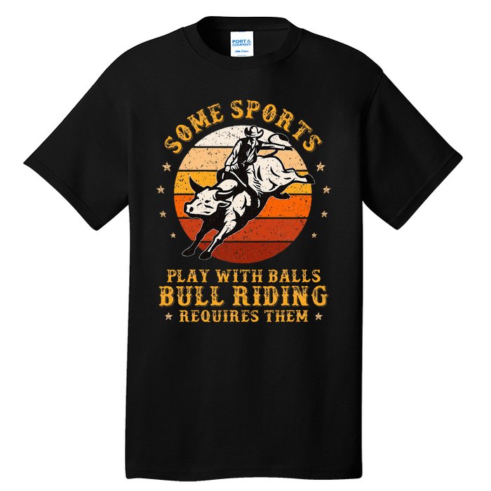 Rodeo Bull Riding Vintage Cowboy Country Ranch Bull Rider Tall T-Shirt