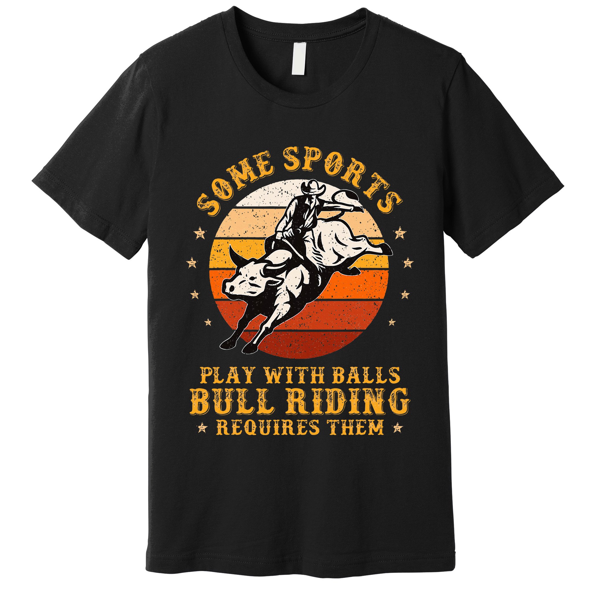 Rodeo Bull Riding Vintage Cowboy Country Ranch Bull Rider Premium T-Shirt